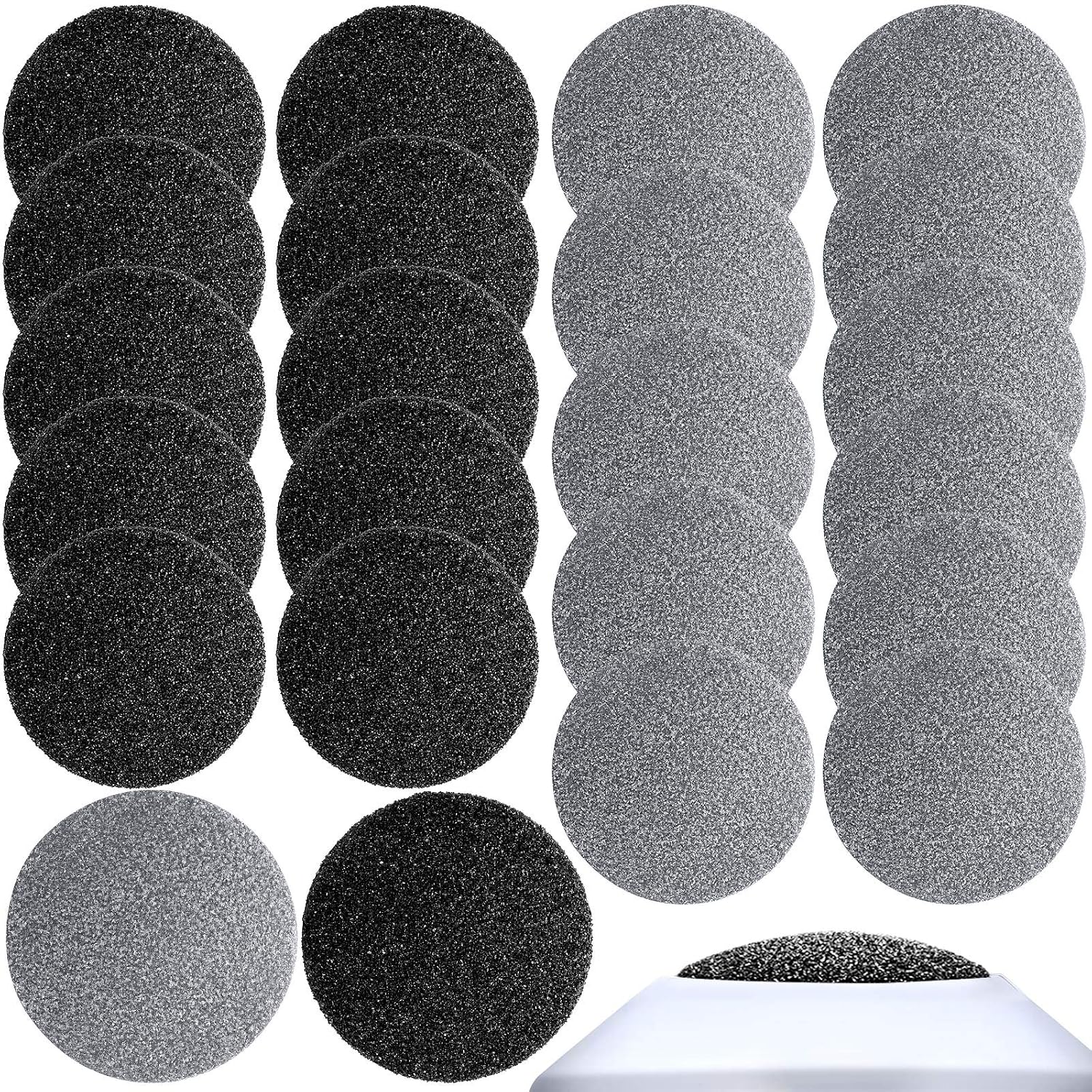 BBTO 20 Pcs Foot File Replacement Pads for Replacement Pads Portable Electric Vacuum Callus Remover Foot File for Exfoliation Cracked Heels Dead Skin