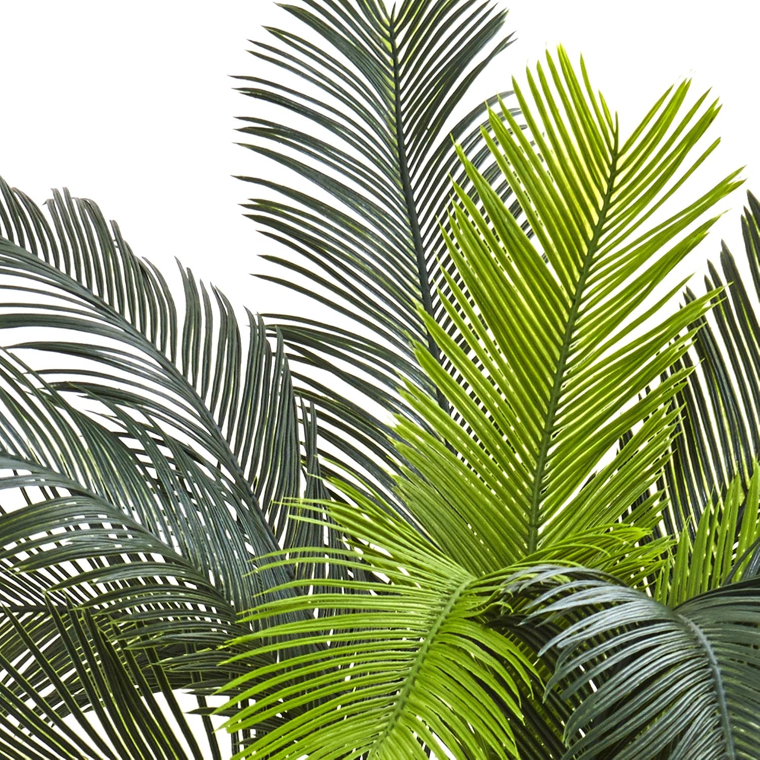 Nearly Natural 3 ft UV-Resistant Artificial Cycas Tree with Pot | Lush Realistic Palm Tree Foliage, Faux Greenery with 15 Robust Leaves