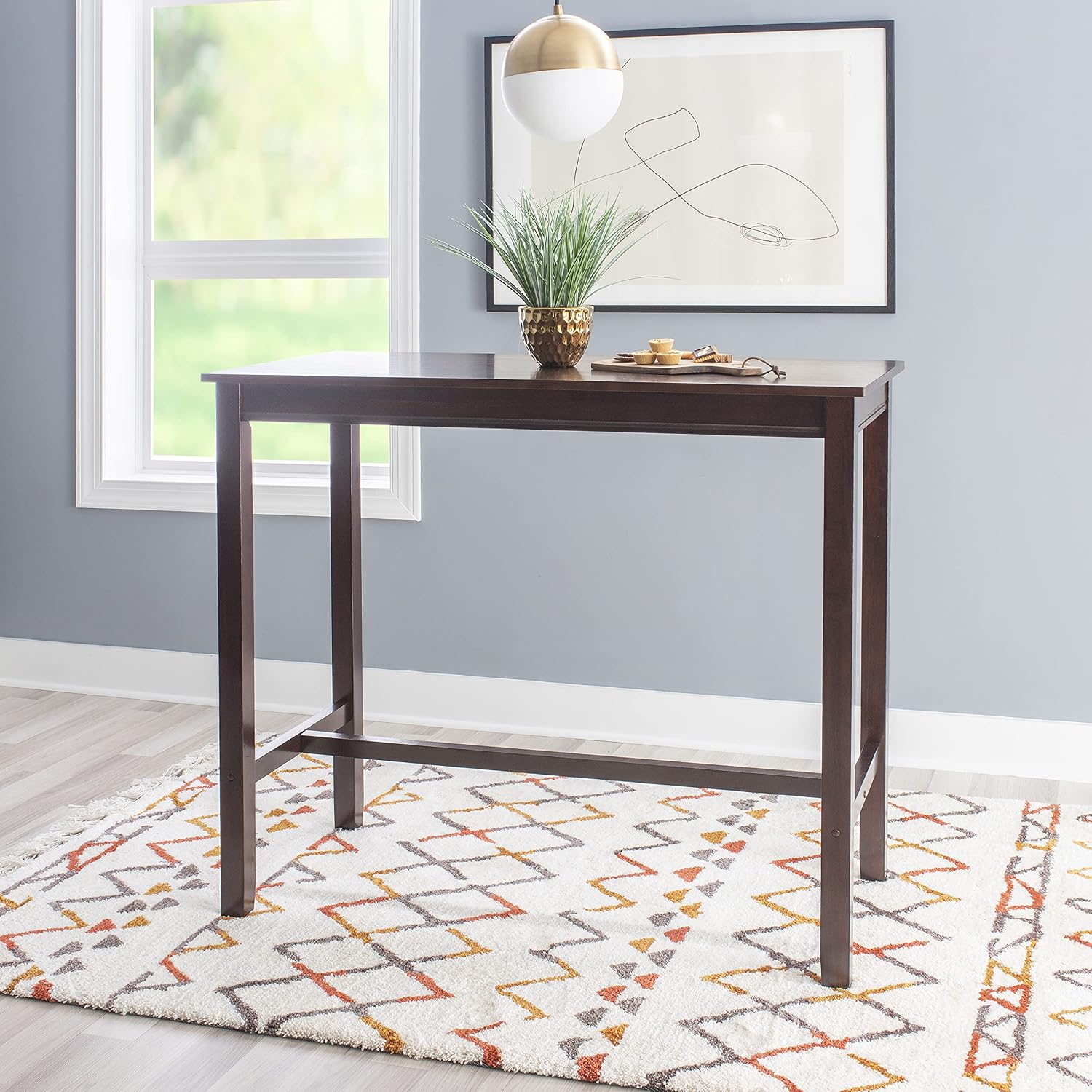 Linon Claridge Rustic Wood 36 inch Height Pub Table