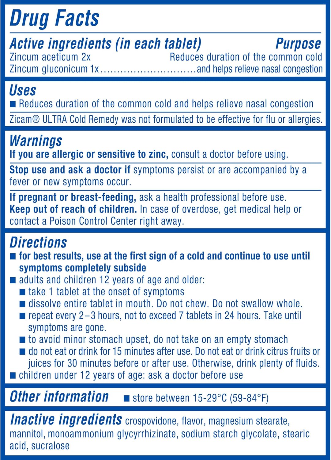 Zicam Cold Remedy RapidMelts, Citrus, 25 Count