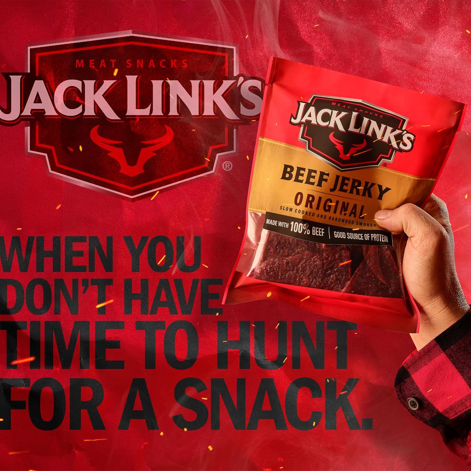 Jack Link's Peppered Beef Jerky Half Pounder - 8 oz Large Jerky Bag - Ready to Eat Real Meat Protein Snacks - 9g Protein per Serving - Made with 100% Real Beef | Large Jerky Bag - Ready to Eat Real Meat Protein Snacks - 9g Protein per Serving - Made with…