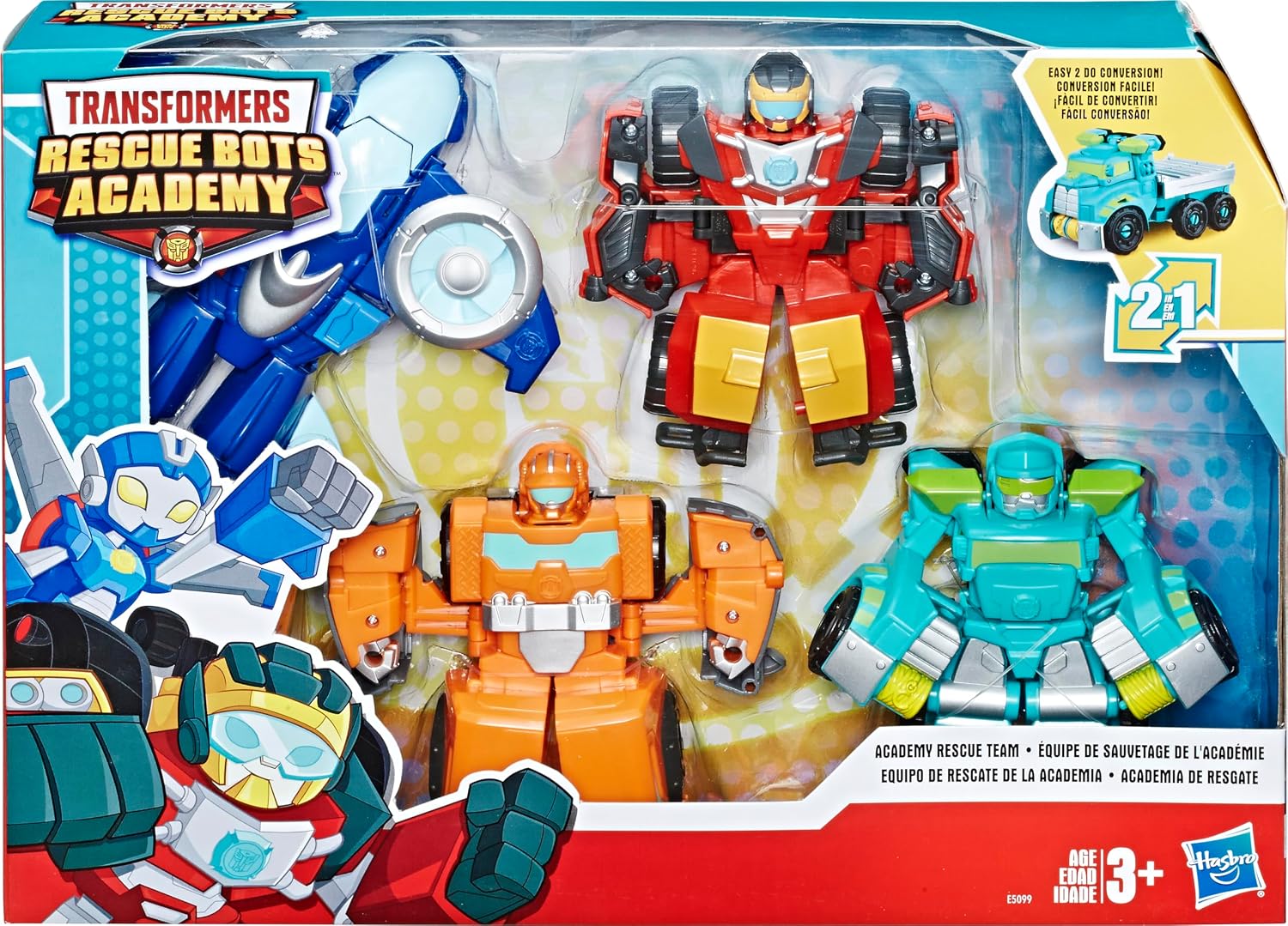 Playskool Heroes Transformers Rescue Bots Academy Rescue Team Pack, 4 Collectible 4.5" Converting Action Figures