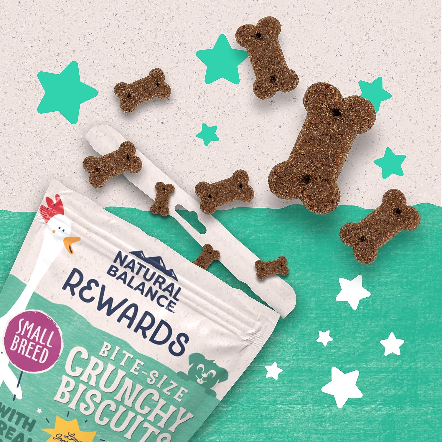 Natural Balance Limited Ingredient Rewards Crunchy Biscuits, Bite-Size Grain-Free Dog Treats for Small-Breed Dogs, Made with Real Venison, 8 Ounce (Pack of 1)