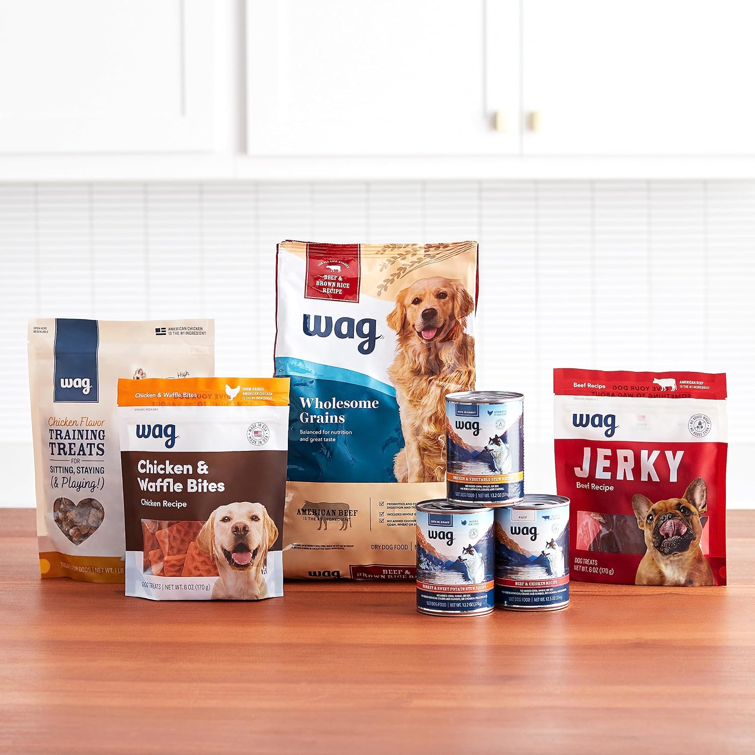 Amazon Brand - Wag Wholesome Grains Dry Dog Food with Salmon and Brown Rice, 30 lb Bag (Pack of 1)
