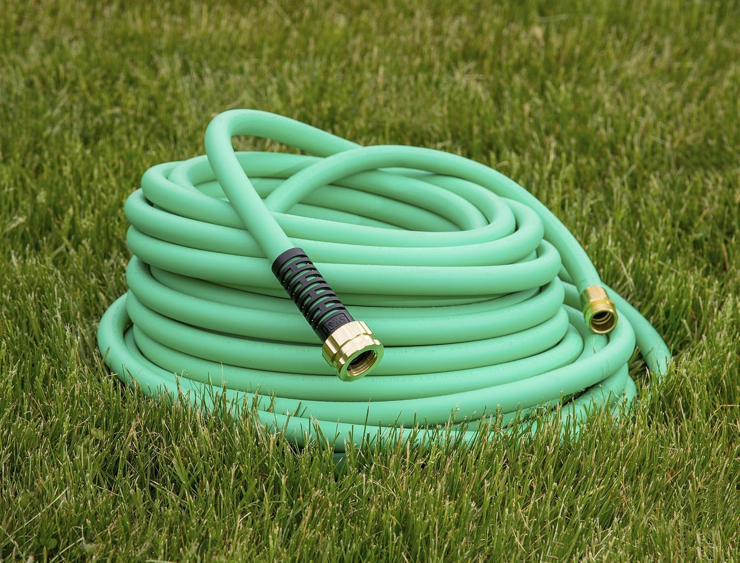 Swan Products SNSS58050 Soft & Supple Easy Coil Water Hose with Crush Proof Couplings 50' x 5/8", Green