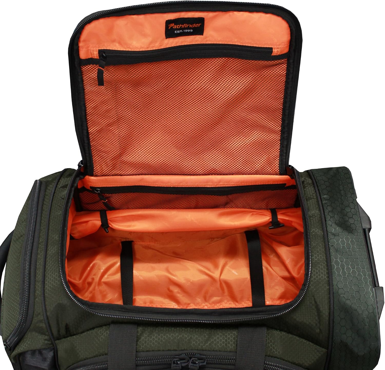 Pathfinder Gear 26 Inch Rolling Drop Bottom Duffel, Black, One Size