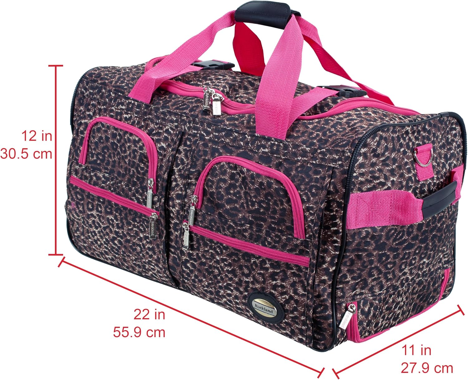 Rockland Rolling Duffel Bag, Black, 22"