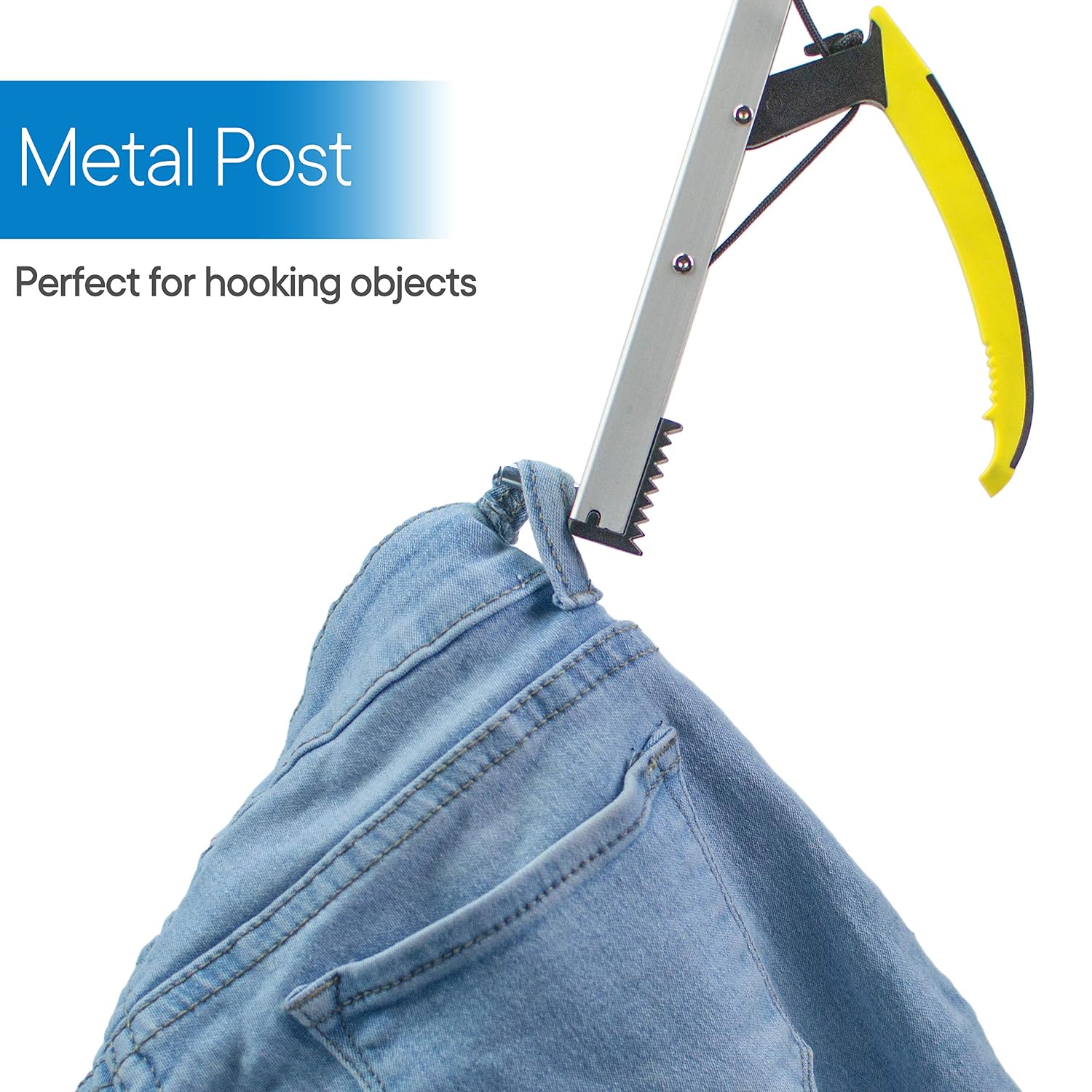 RMS 26 Inches Folding Grabber Reacher with Ergonomic Handle | Folding Reaching Tool, Pick up things from the floor