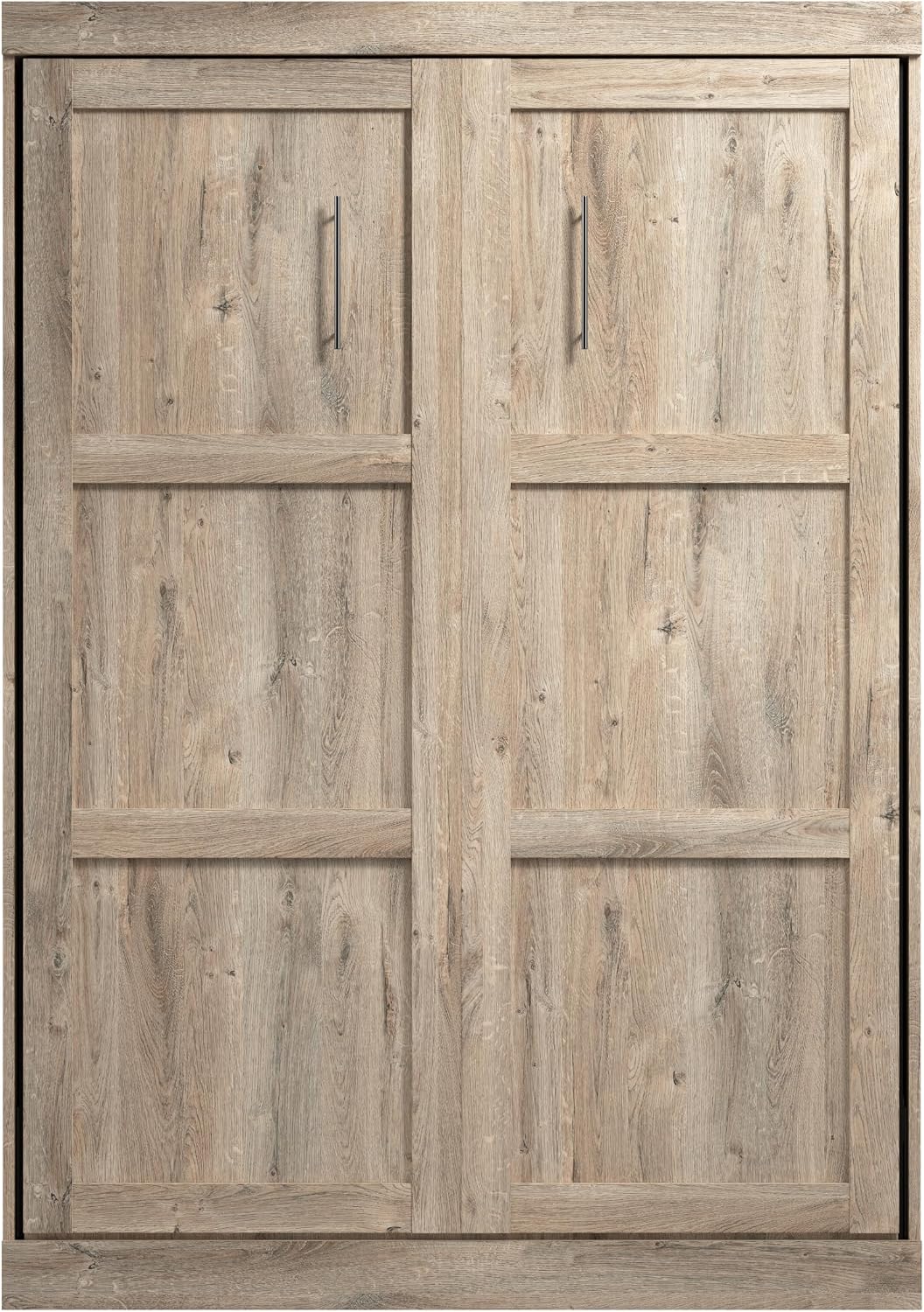 Bestar Pur Queen Murphy Bed, 65-inch Space-Saving Sleeping Arrangement for Multipurpose Area, Bedroom, Guest Room, or Living Room | Dual piston mechanism; for guest room or multipurpose space; Shaker-inspired trim with metal handles