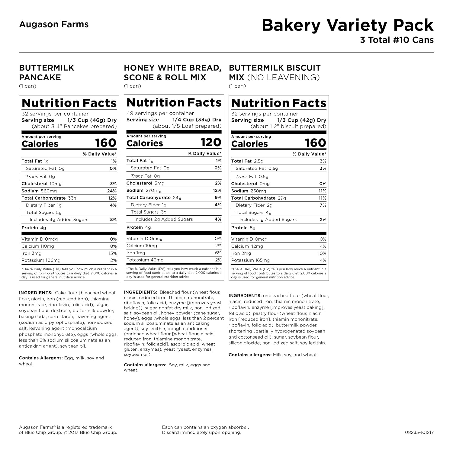Augason Farms Bakery No. 10 Can