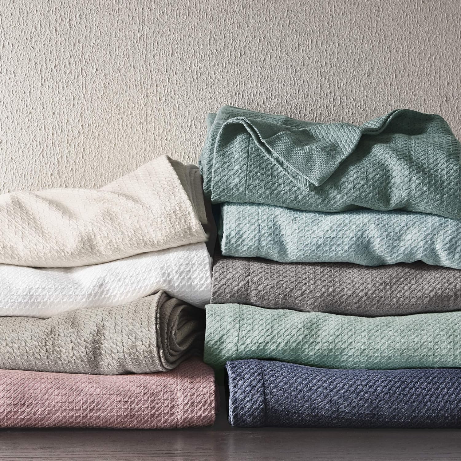 Madison Park 100% Egyptian Cotton Summer Blanket Full Queen Size Teal