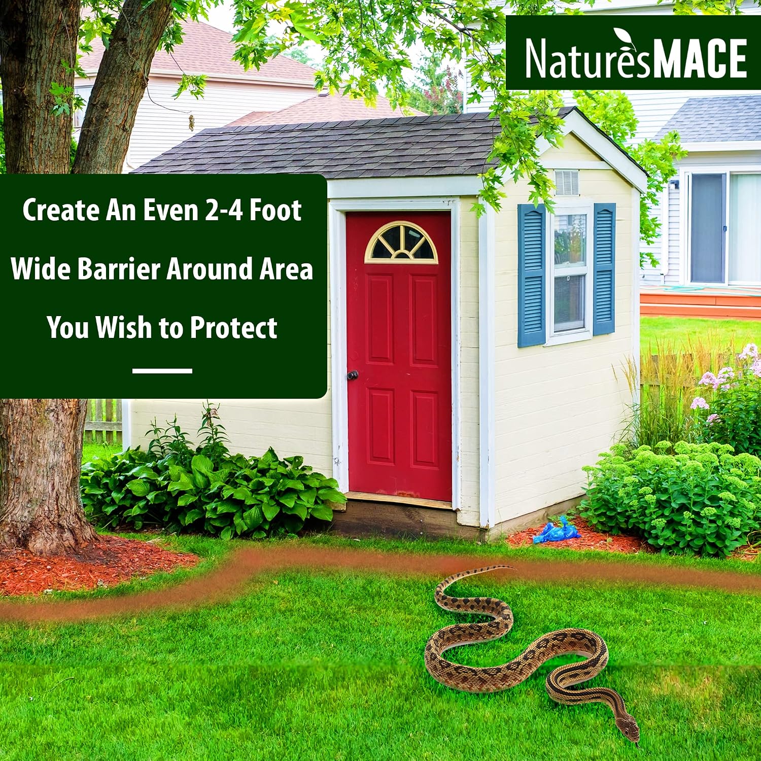 Nature's MACE Snake Mace Snake Repellent 48 oz Granules | Snake Repellent Granules for Yard, Outdoor Use, Keep Away Reptiles, Home, Garden, Granular Deterrent, Plant Friendly.