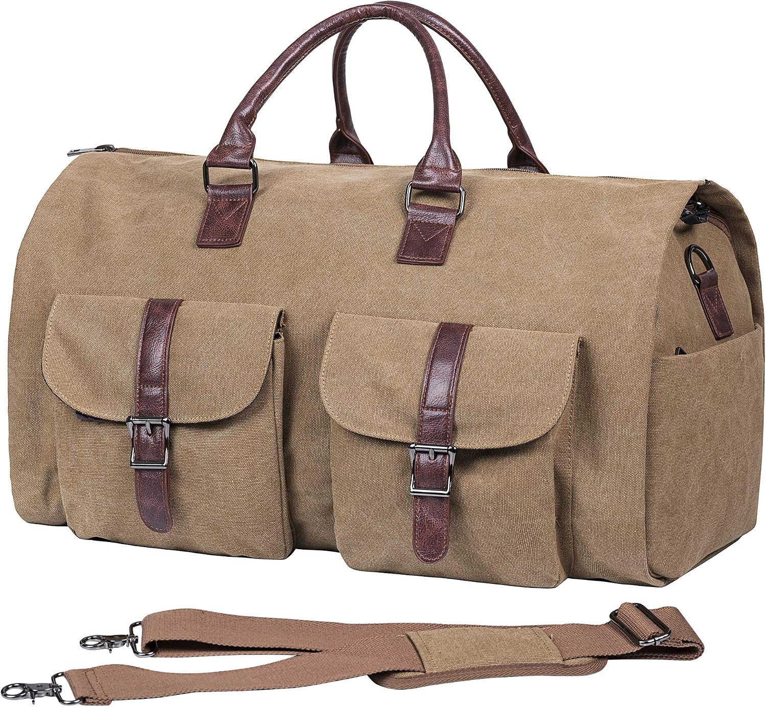 seyfocnia Convertible Travel Garment Bag,Carry on Garment Duffel Bag for Men Women - 2 in 1 Hanging Suitcase Suit Business Travel Bag