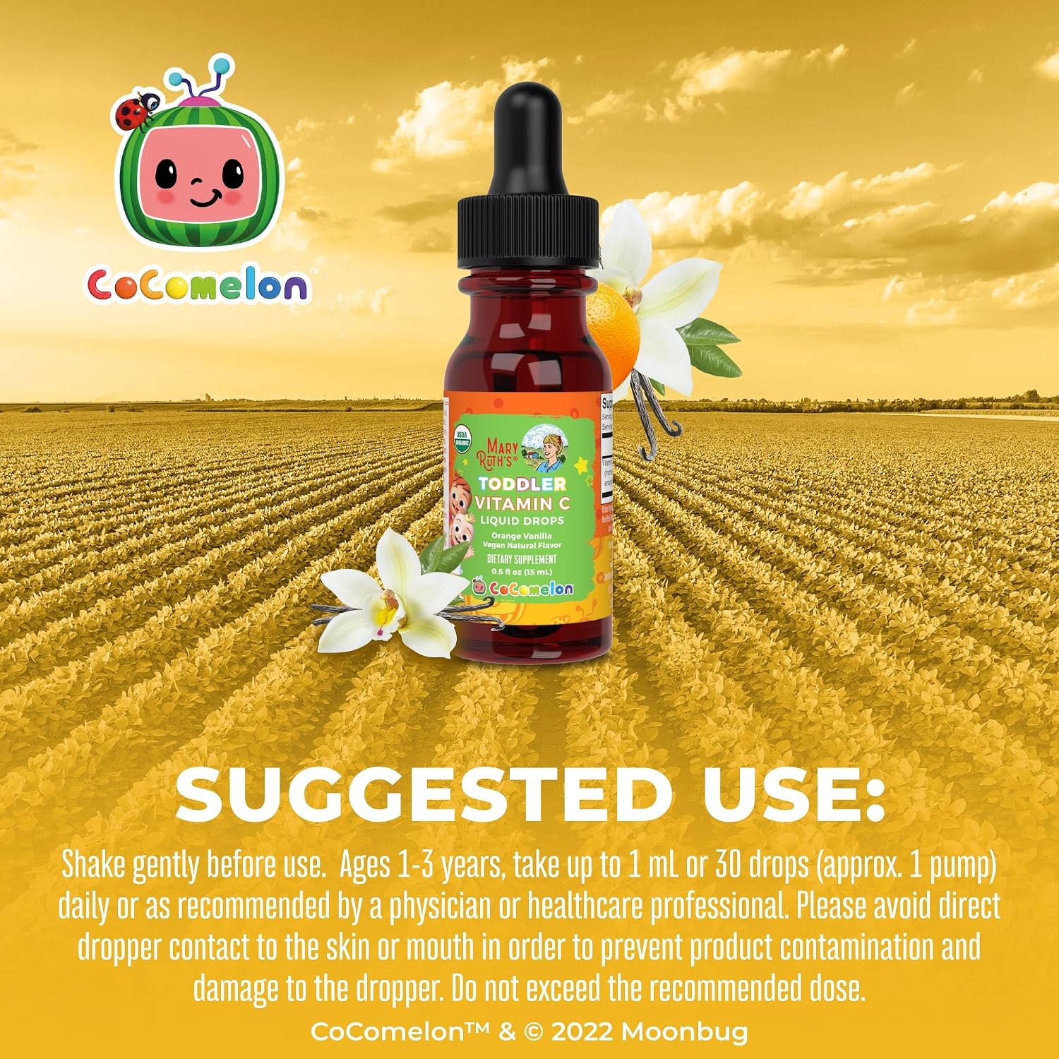 MARYRUTH'S Organic Vitamin C Supplement | Liquid Vitamin C Liquid Drops for Adults & Kids | Immune Support Supplement for Overall Health | Vegan