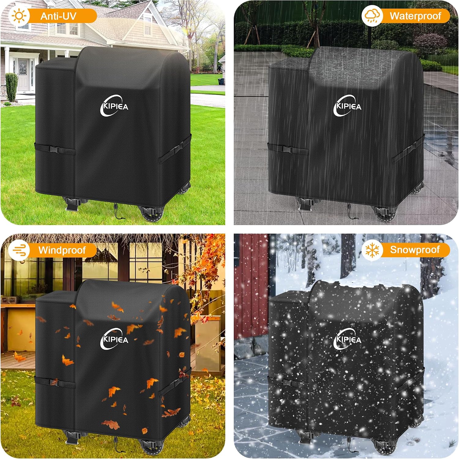 600D Vertical Smoker Cover for Pit Boss 3/4 / 5/7 Series, Waterproof Pellet Grill Cover, 73550, UV Resistant, No Tear, No Fading