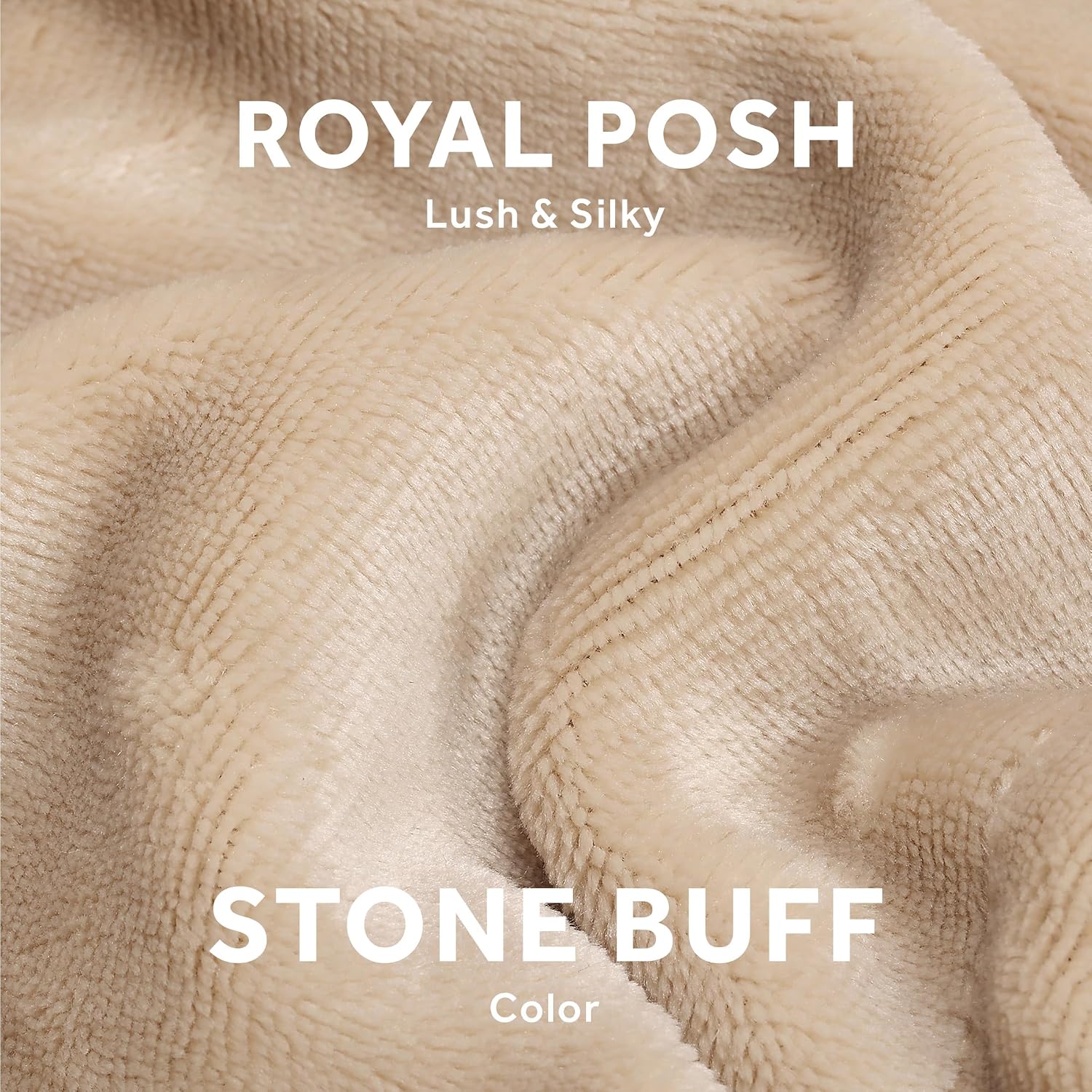 Sunbeam Electric Royal Posh Velvet Heated Blanket, 12 Heat Settings, 12-Hour Selectable Auto Shut-Off, Fast Heating, Warm and Lush, Champagne Color, King, 90" x 100"