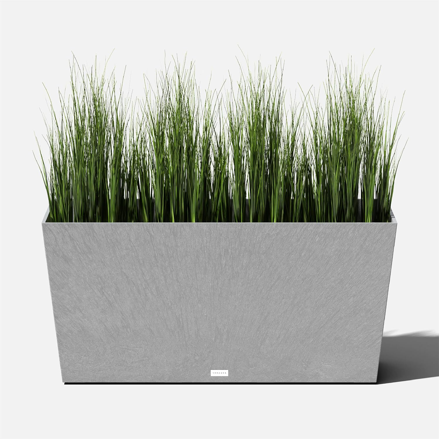 Veradek Pure Series Midori Planter - Wide Outdoor Planter | Made From Durable Plastic With Pre-Drilled Drainage Holes. Modern Porch/Patio Décor for Plants, Flowers and Herbs