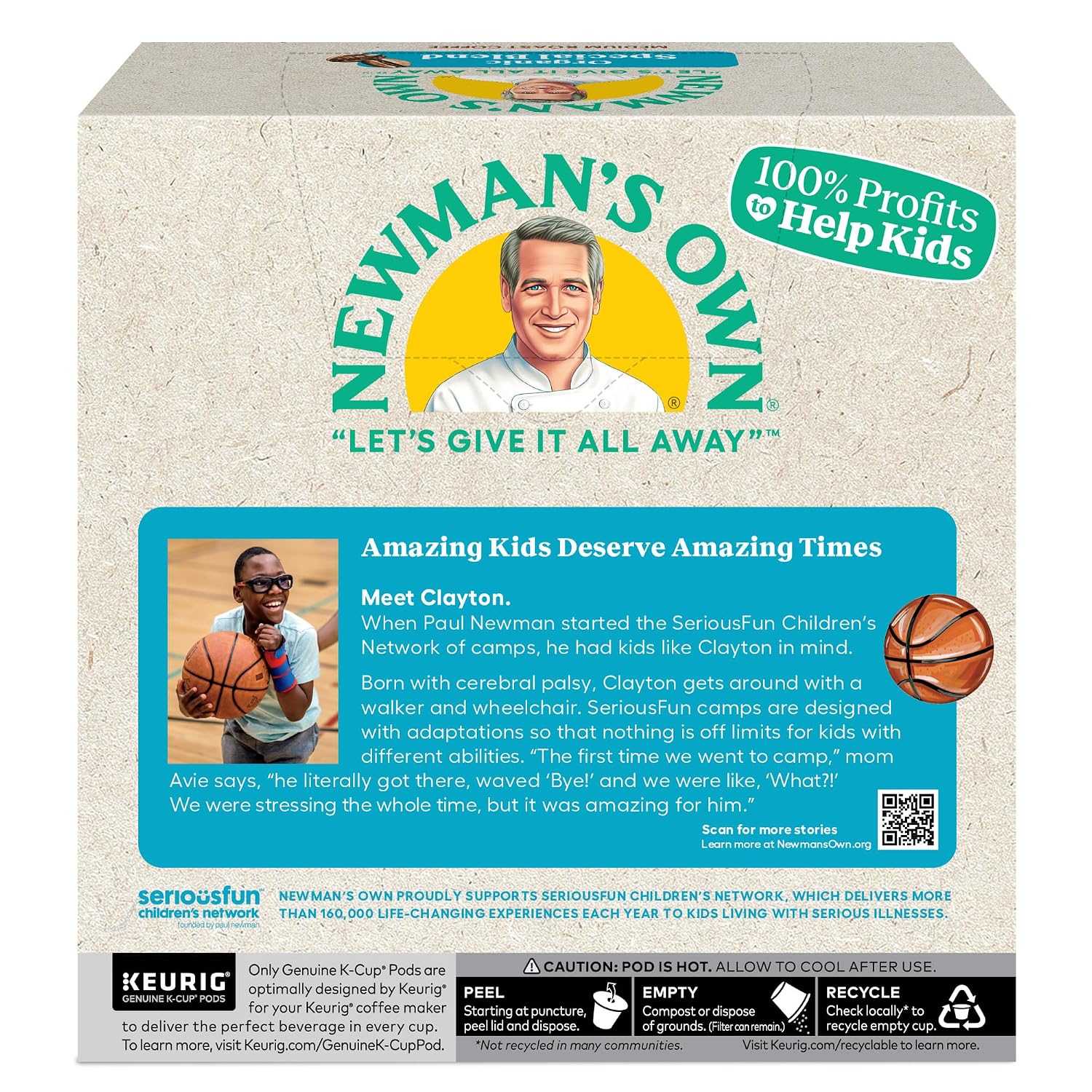 Newman's Own Organics Special Blend Keurig Single-Serve K-Cup Pods, Medium Roast Coffee, 96 Count