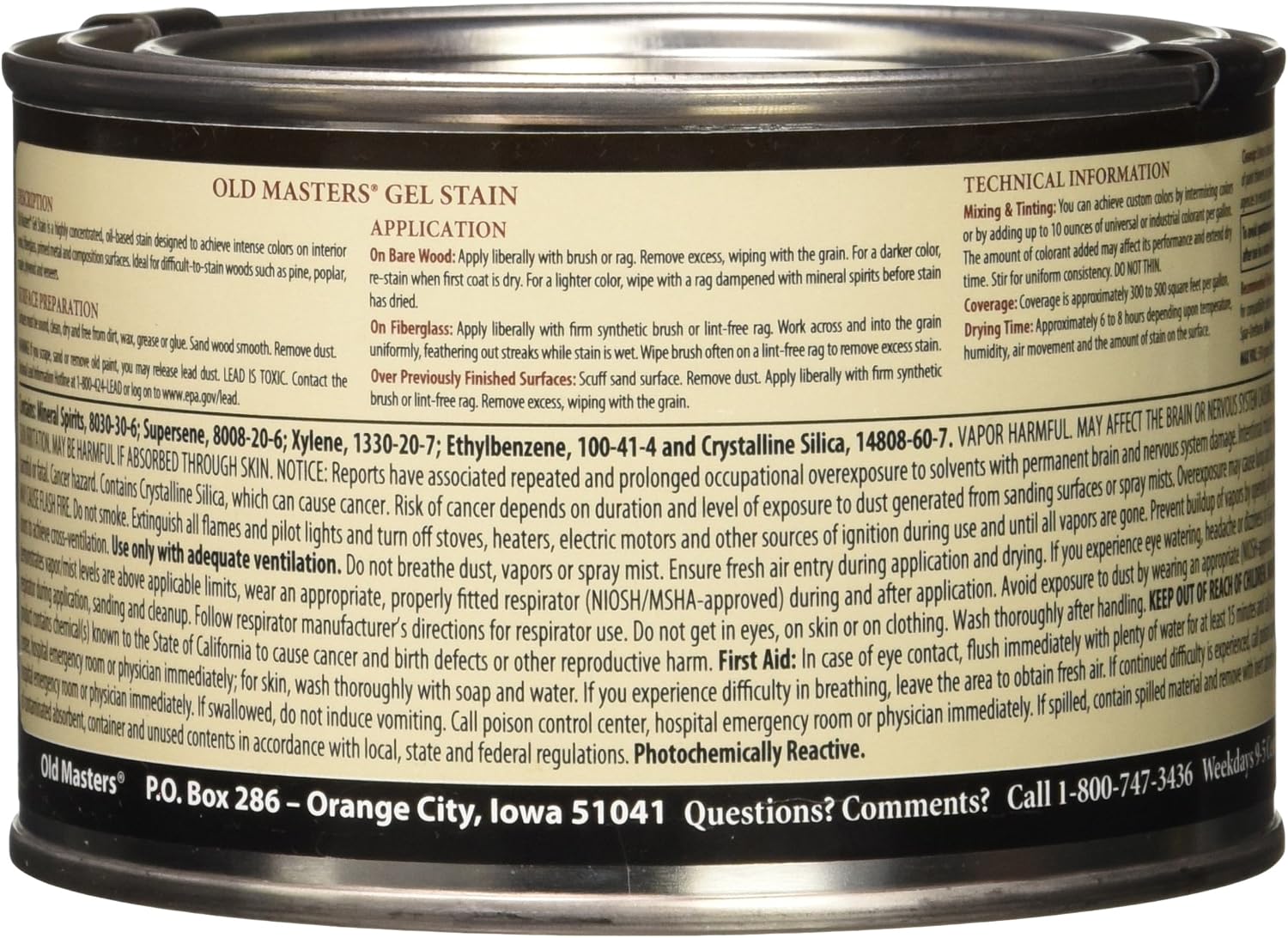 Old Masters 81708, Pecan, 16 Fl Oz