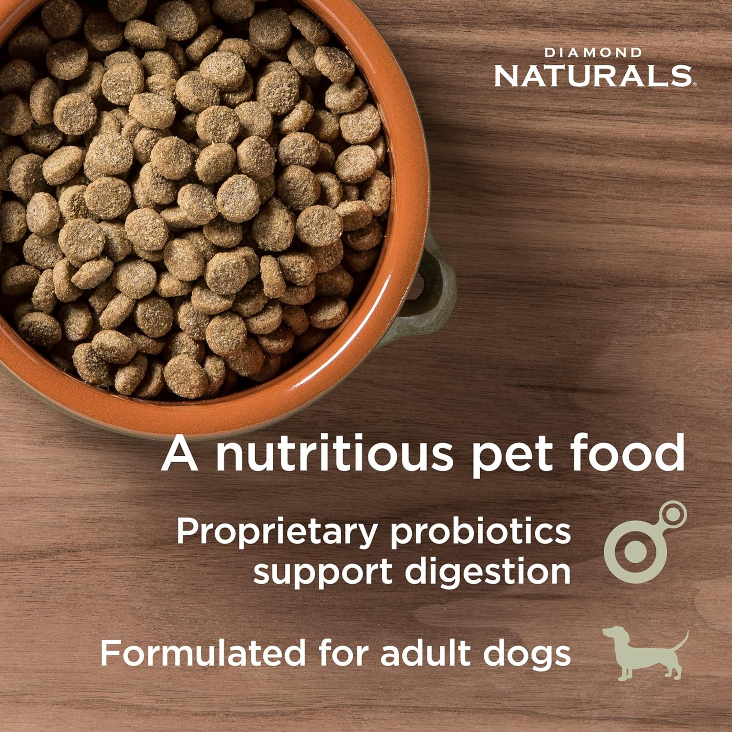 Diamond Naturals Adult Dry Dog Food, Lamb Meal & Rice, 40lb | Pasture Raised Lamb Protein | Omega Fatty Acids for Skin & Coat Health | Guaranteed Probiotics for Digestive Support