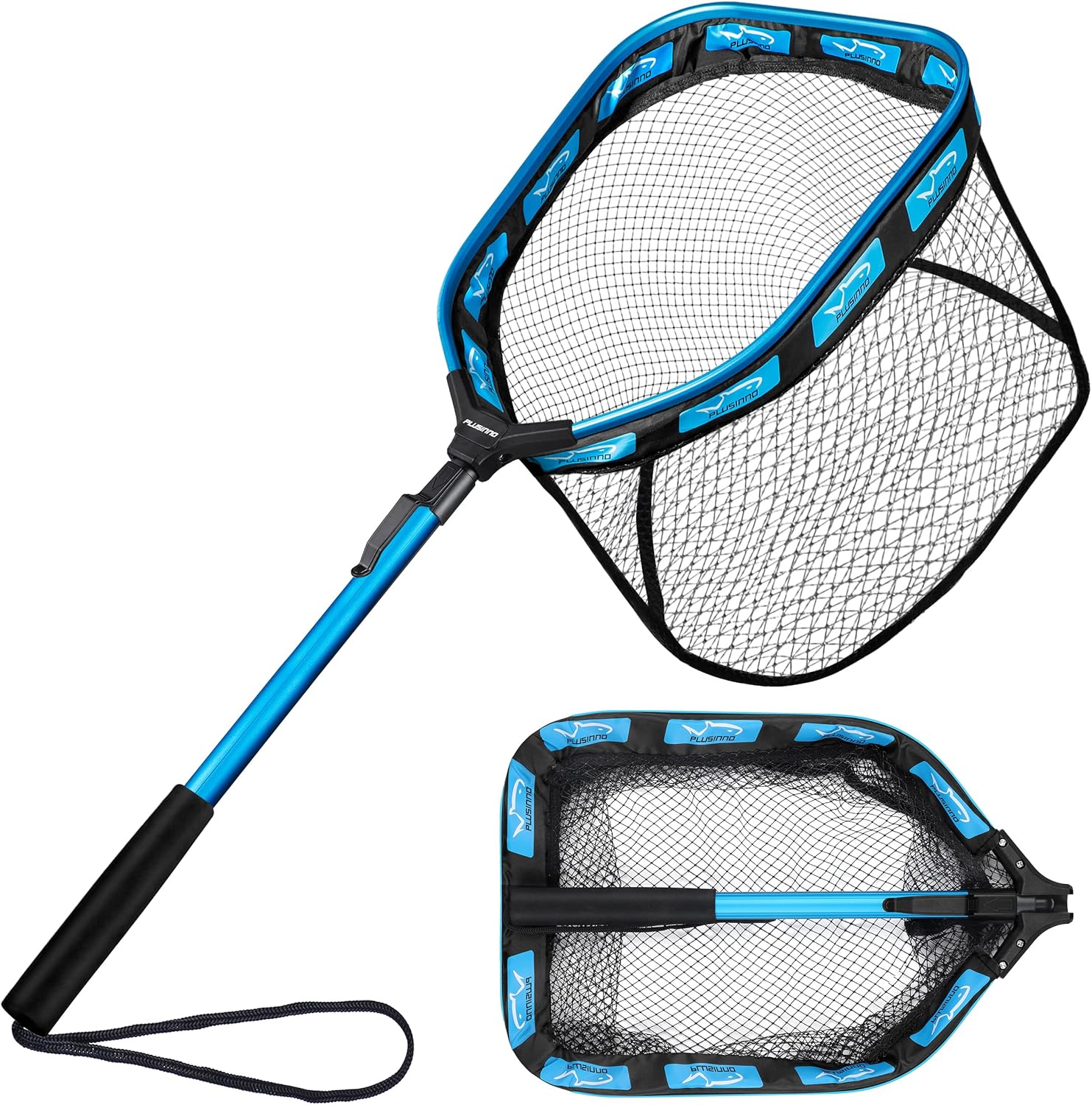 PLUSINNO Floating Fishing Net for Steelhead, Salmon, Fly, Kayak, Catfish, Bass, Trout Fishing