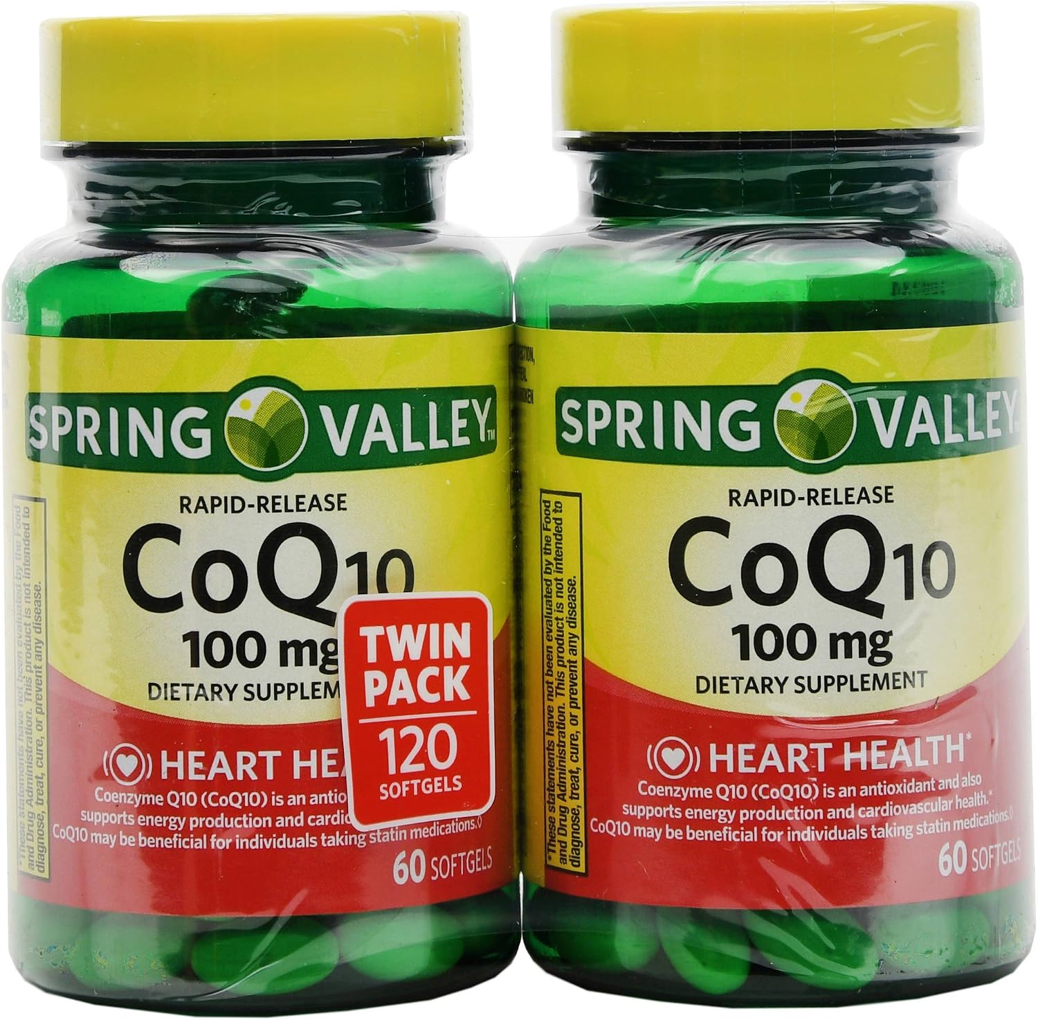 Spring Valley Co Q-10 100mg Heart Health Supplement, 120 Softgels
