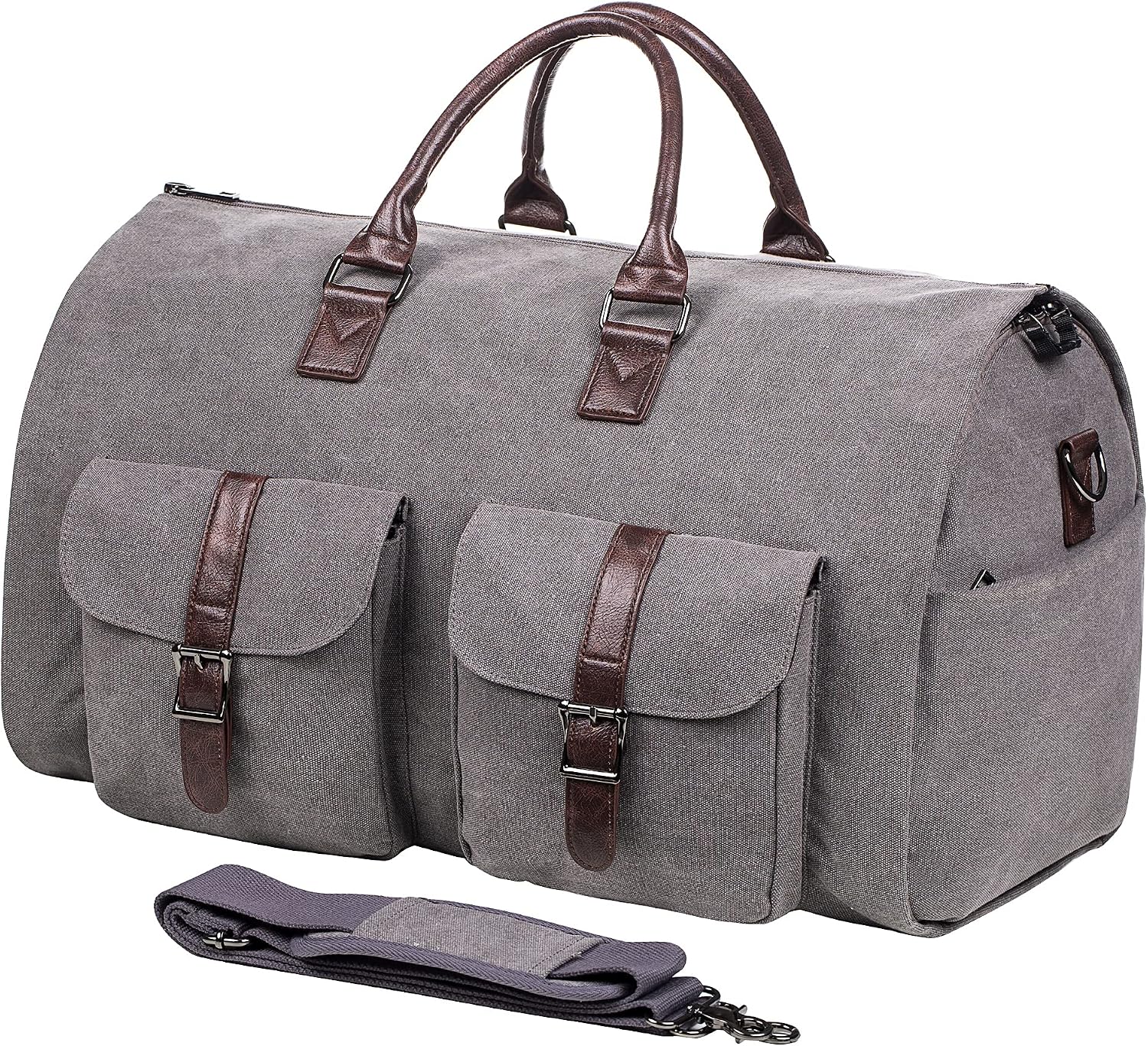 seyfocnia Convertible Travel Garment Bag,Carry on Garment Duffel Bag for Men Women - 2 in 1 Hanging Suitcase Suit Business Travel Bag