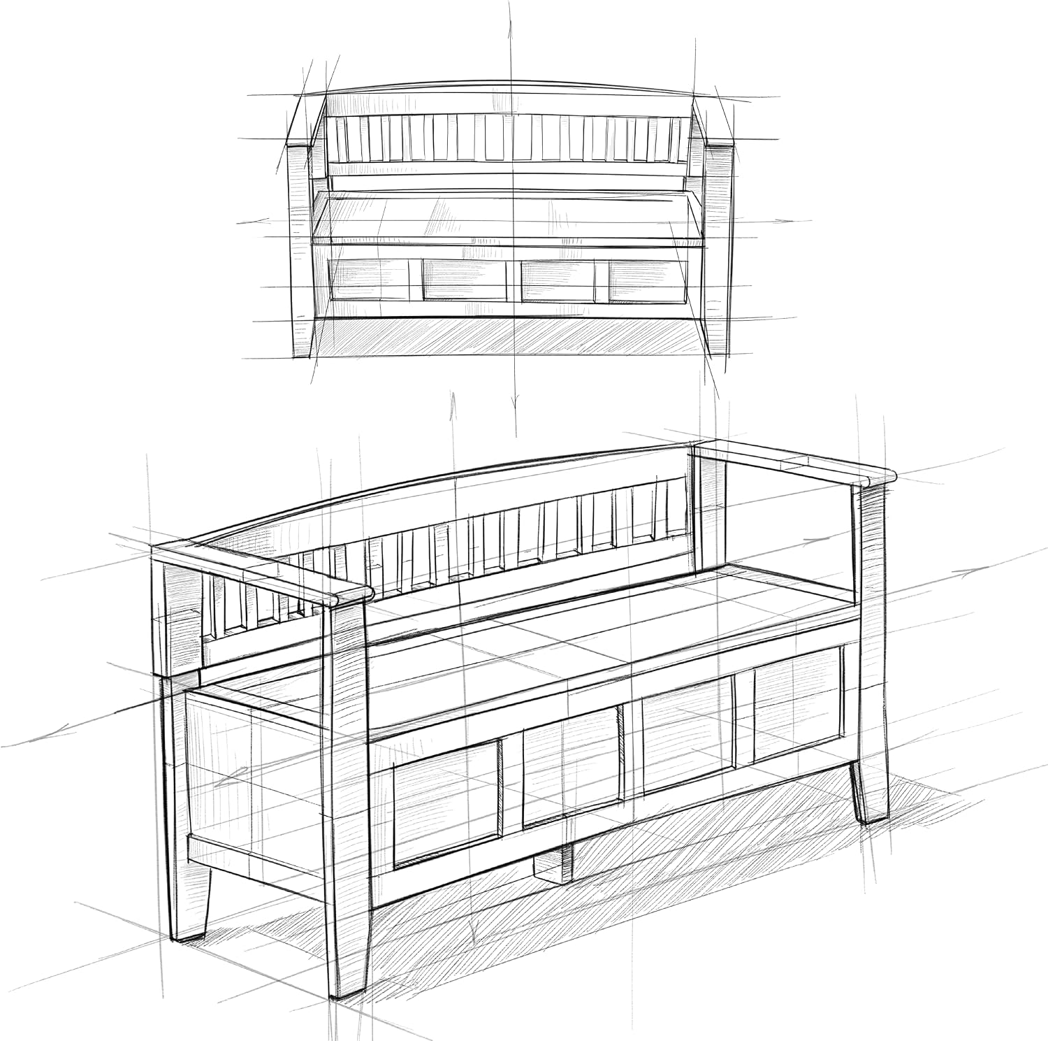SIMPLIHOME Connaught 30" Wide Solid Wood Storage Bench in Chestnut Brown | Contemporary entryway bench with lift-up lid and hidden storage; mudroom, hallway, foyer, or shoe bench.