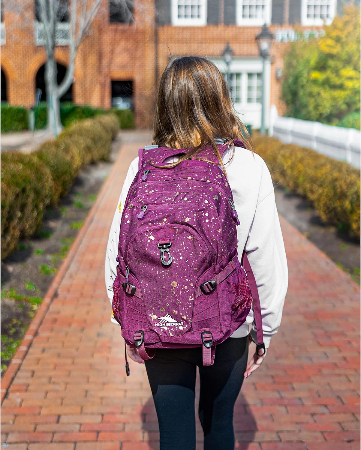 High Sierra Loop Backpack, Travel, or Work Bookbag with tablet sleeve, One Size, Urban Camo