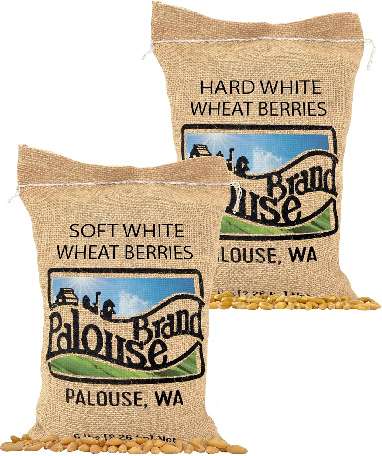 Palouse Brand Certified Glyphosate Residue Free Soft White Wheat Berries | 5 LBS | Family Farmed in Washington State | Non-GMO Project Verified | Kosher | Field Traced