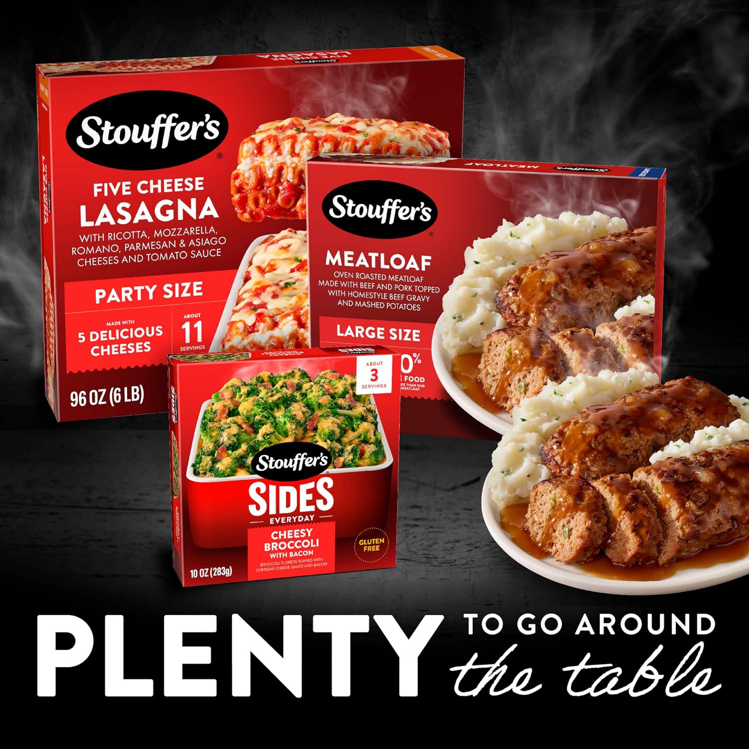 Stouffer's Classic Meatloaf, Single Serve Frozen Meal, 16 Oz | Made with beef and pork topped with homestyle beef gravy and mashed potatoes