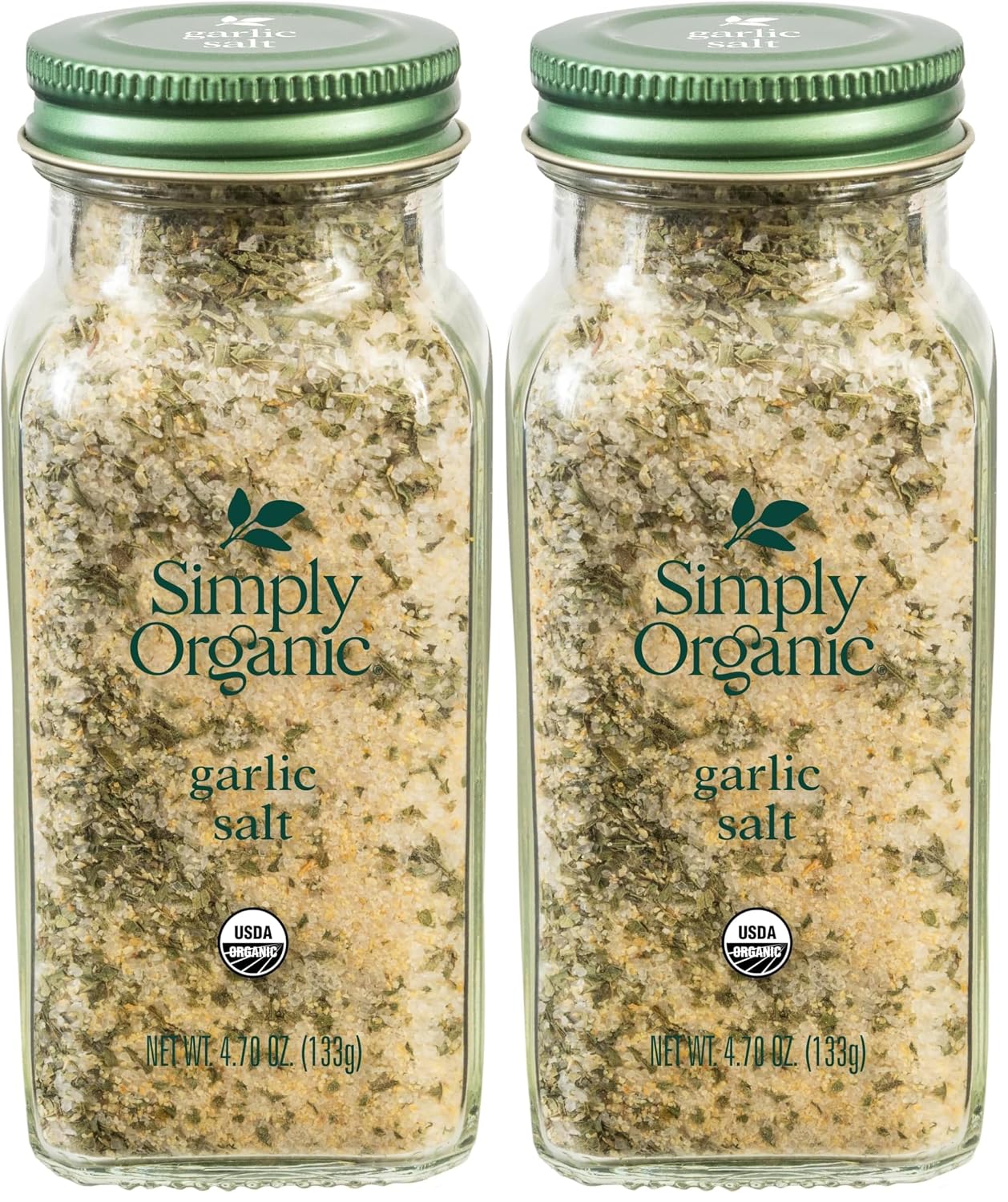 Simply Organic, Garlic Salt Organic, 4.7 Ounce | Perfect Blend of Salt, Garlic and Parsley for any Savory Dish