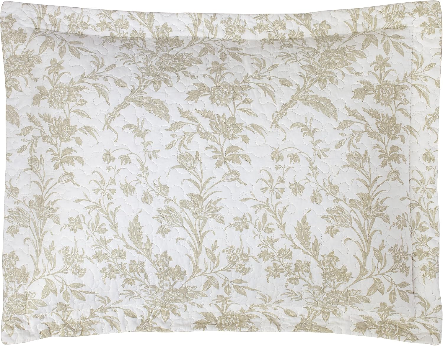 Laura Ashley – Queen Quilt Set, Soft & Lightweight Toile Bedding with Matching Shams, Reversible Floral Room Decor, College Dorm Room Essentials (Amberley Blue)