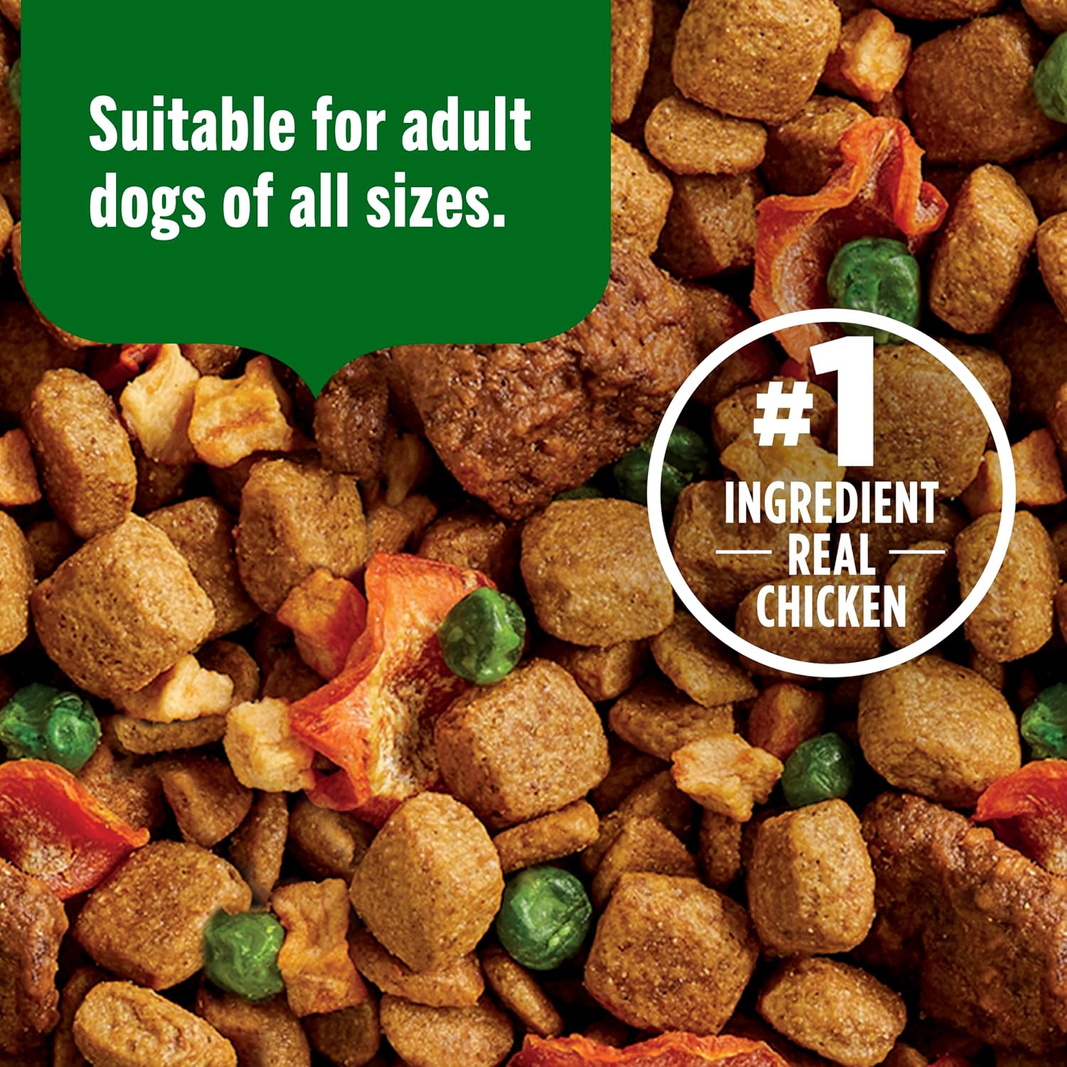 Nutrish Dish Dry Dog Food, Chicken Recipe, 3.75 lb. Bag (Rachael Ray) | Made with Dried Peas, Carrots & Apples And Contains No Added Corn, Wheat, Soy or Gluten Ingredients