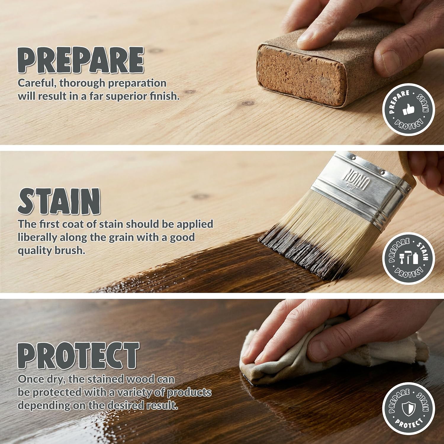 Littlefair's Wood Stain Water Based - 8.5oz/250ml - Indoor Furniture Stain Light & Dark Finishes - Special Non Toxic & Eco Friendly Formula - Wood Stain for Crafts - Color: Antique Stripped Pine