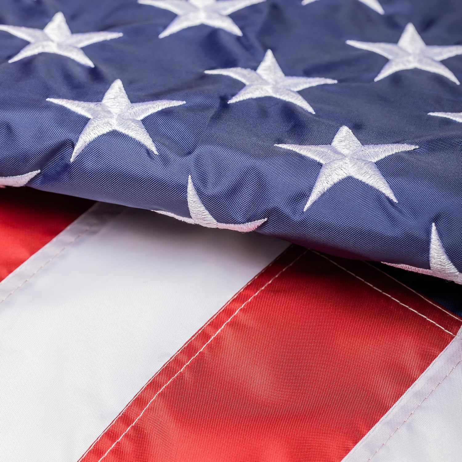 Evergreen American Flag 12x18 Double Sided | Patriotic House Flags For Outside Outdoor | Small American Flag Garden Size | Embroidered Stars and Stripes | USA Residential or Commercial