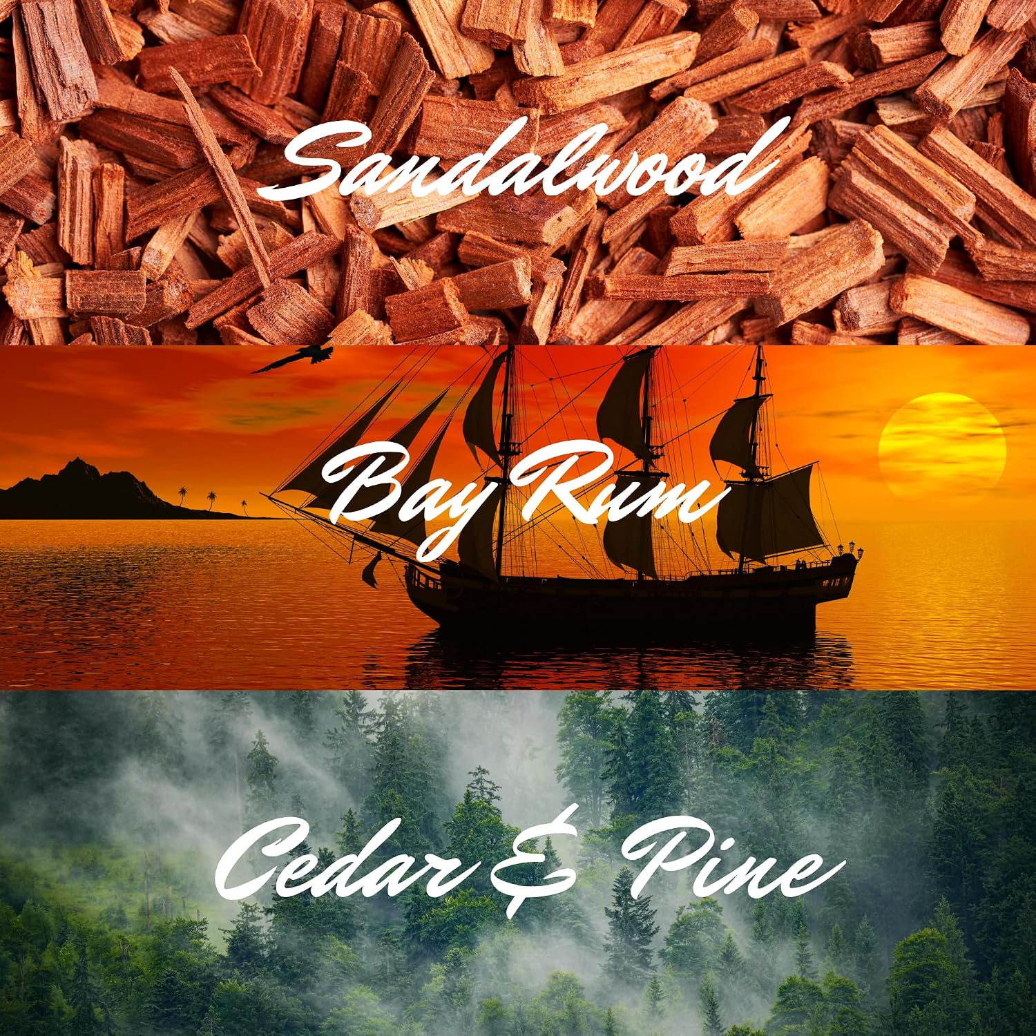 GENTS All Natural Shaving Soap Set for Men, 3 Pack Cedar & Pine, Sandalwood, Bay Rum, Shea Butter Rich Lather, Barbershop Wet Shave Grooming Kit