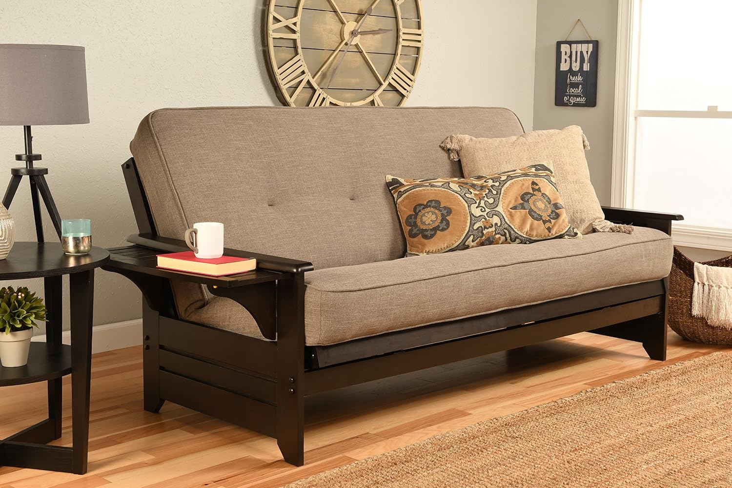Kodiak Furniture Phoenix Futon in Black Finish, Full, Fairbanks Evergreen
