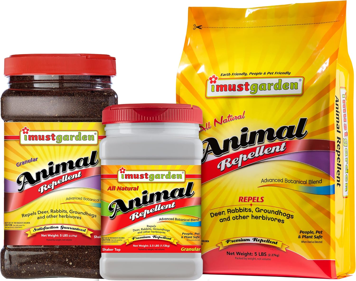 I Must Garden Deer/Rabbit/Groundhog Repellent: All-Weather, Natural - 5lb | All-Weather, Natural