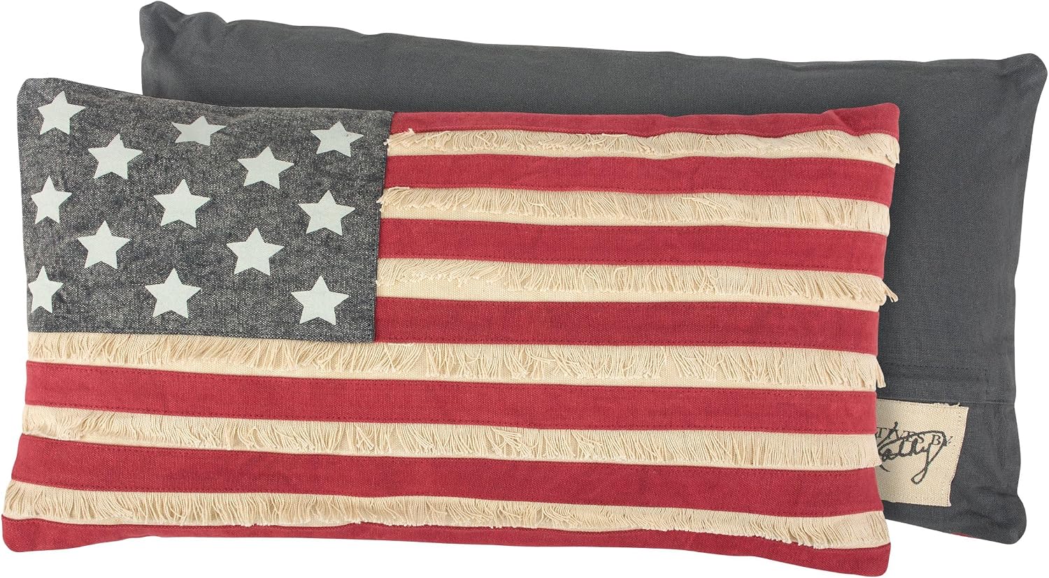 Primitives by Kathy 30505 Patriotic Throw Pillow, 19 x 10-Inch, American Flag