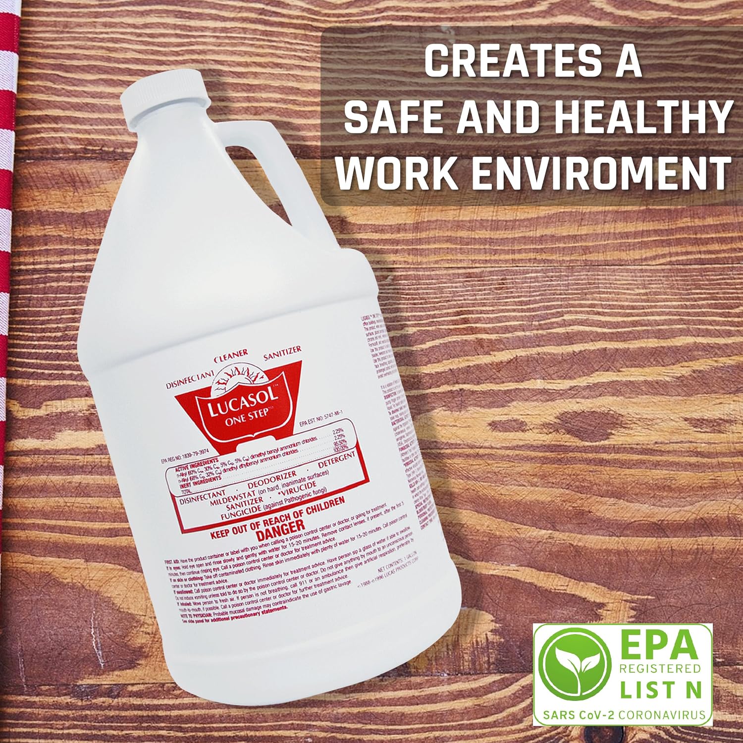 Lucasol One Step Hospital Grade Disinfectant Concentrate Surface Cleaner