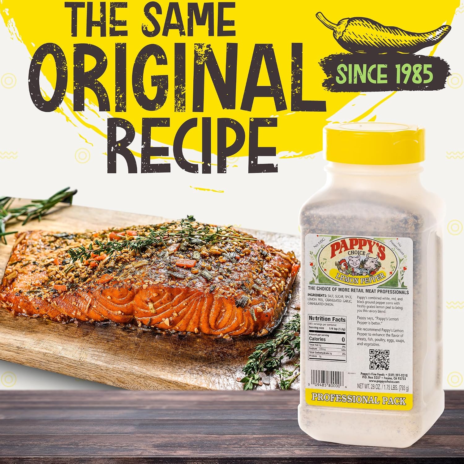 Pappy's Choice Original Seasoning, 32 Oz | California's Legendary Seasoning Blend, Santa Maria Style, Perfect for BBQ, Beef, Burgers, Brisket, Tri-tip and Steak
