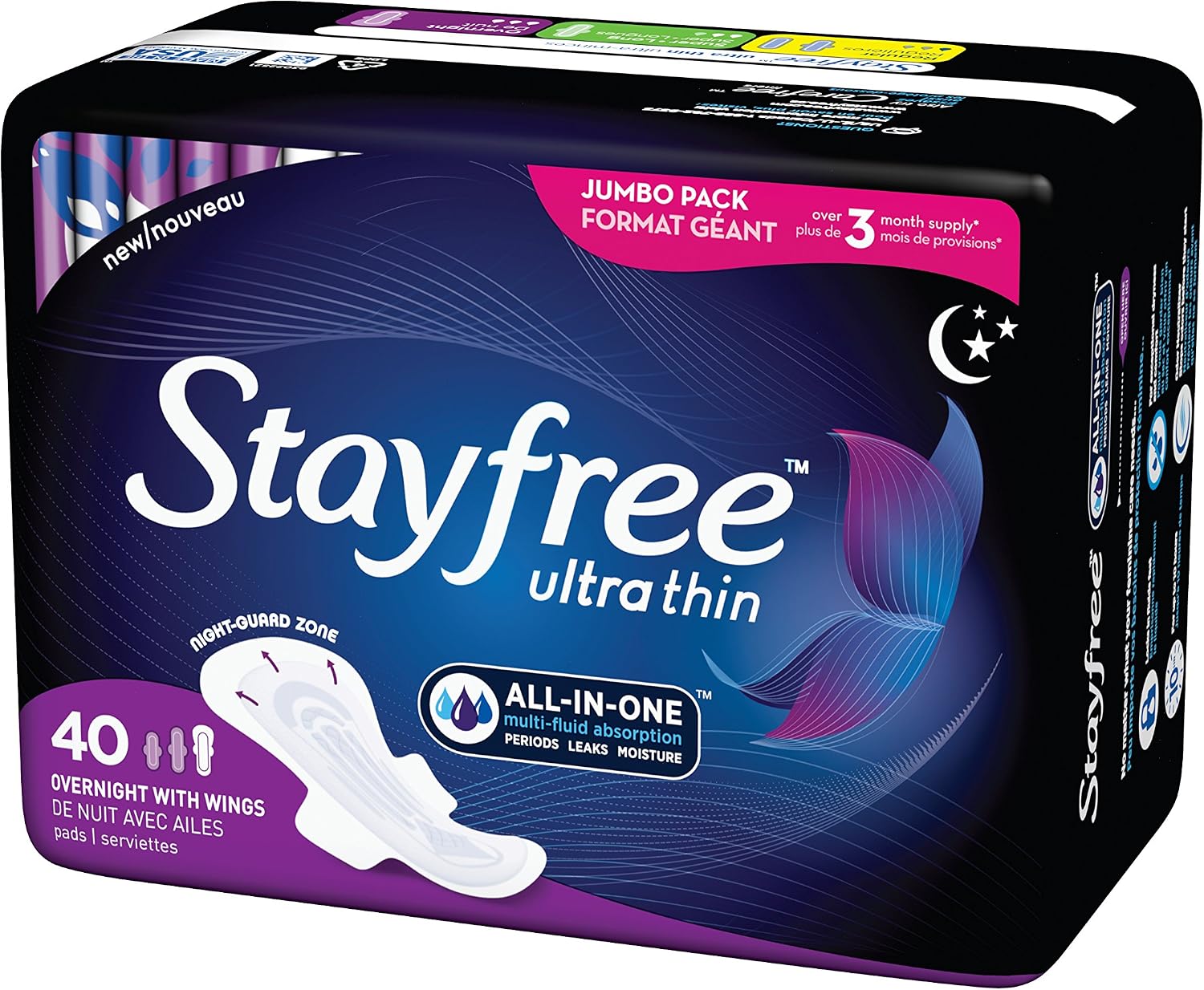 Stayfree Ultra Thin Overnight Pads with Wings - 14 Ct (Pack of 2)