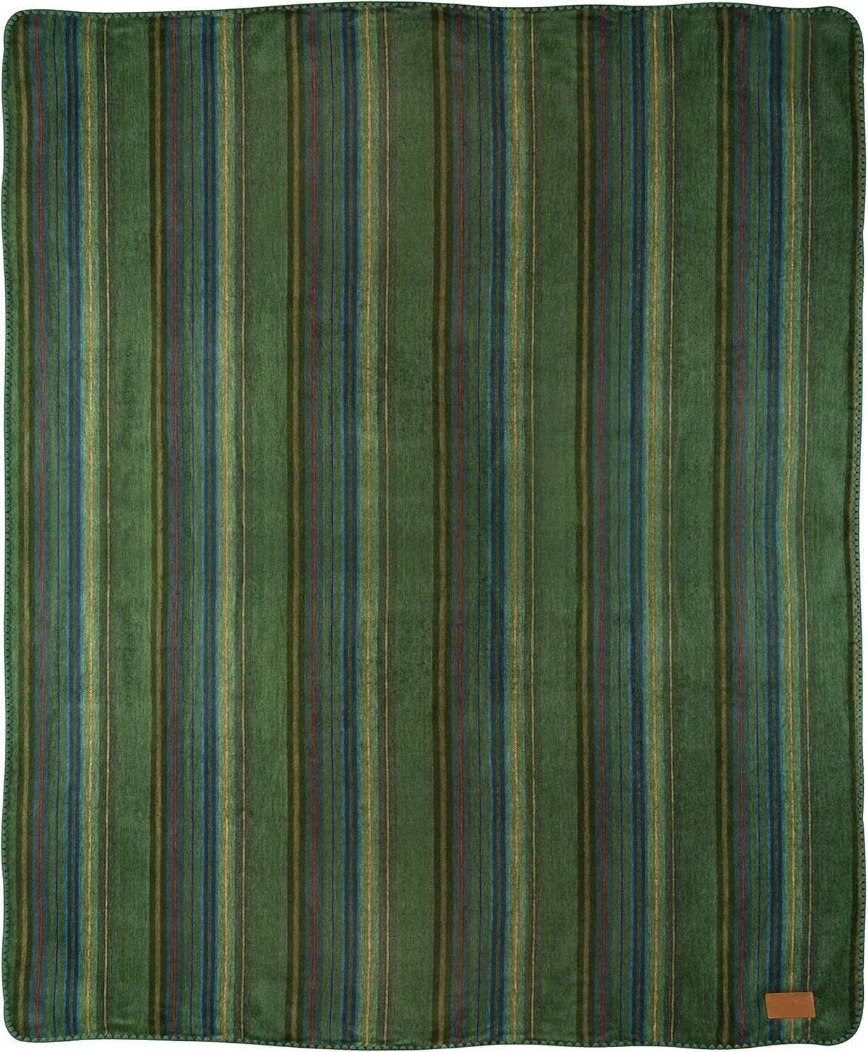 QISU Alpaca Wool Blanket Throw | Large, Beautiful, Warm, Variegated | 85 x 65 inches | Ultra-Soft, Hypoallergenic and Breathable | Non-Itchy or Scratchy Fabric (Green Variegated)