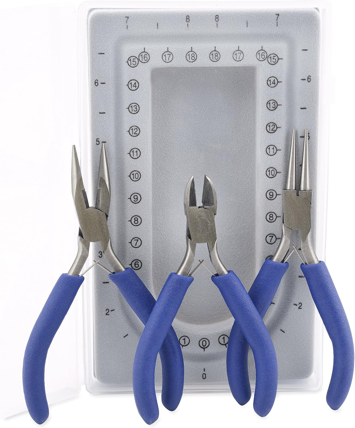 Beadalon 202K-050 Travel Tool Kit, Chain Nose Pliers, Round Nose Pliers, Cutter & Mini Bead Board, with Plastic Case Tools