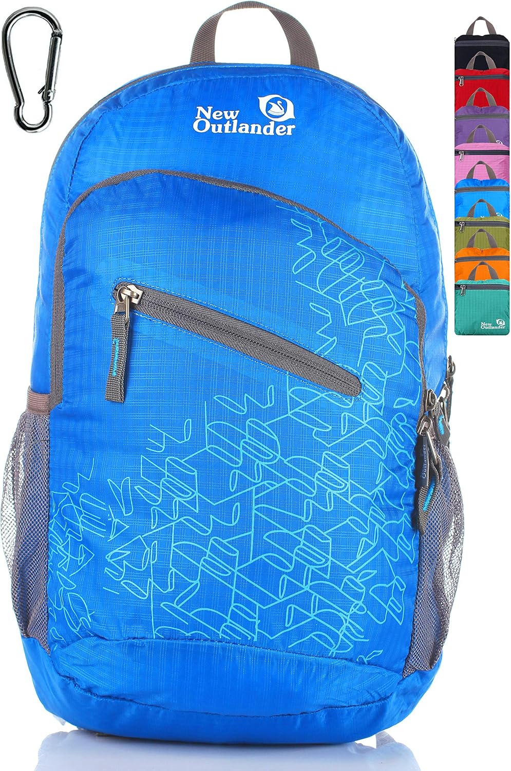 Packable Handy Lightweight Travel Hiking Backpack Daypack-Orange