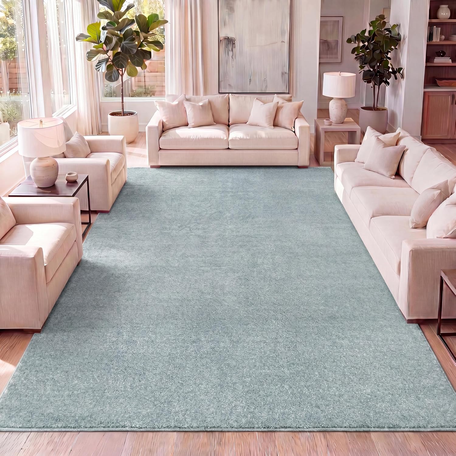JONATHAN Y Haze Solid Low-Pile Brown Indoor Area Rug 8x10, Coastal, Bohemian, Minimalist, Classic, Easy-Cleaning for Living Room, Bedroom, Kitchen
