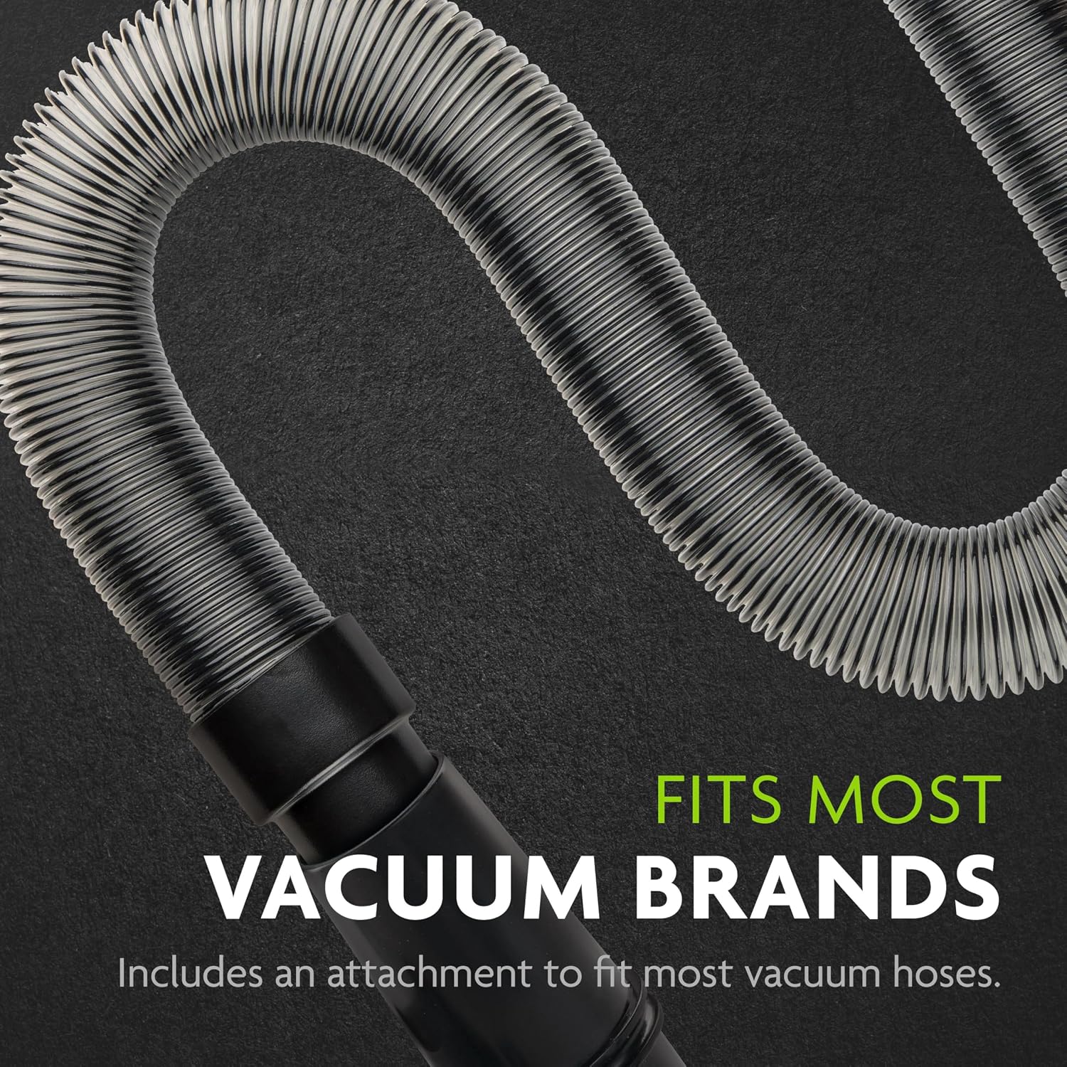 FURminator FurVac Dog Hair Vacuum Accessory, Black | Fits Vacuum Hoses 1-3/8" To 1-7/16", 2 Attachments, Fast Pet Hair Cleanup