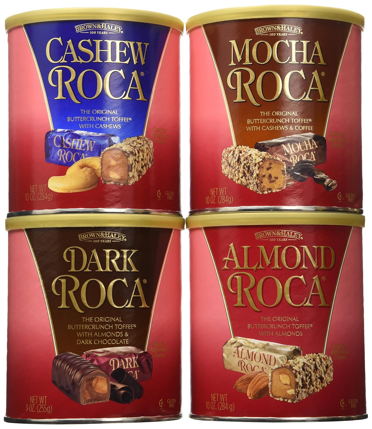Brown & Haley Variety Pack - Dark Chocolate ROCA, Almond ROCA