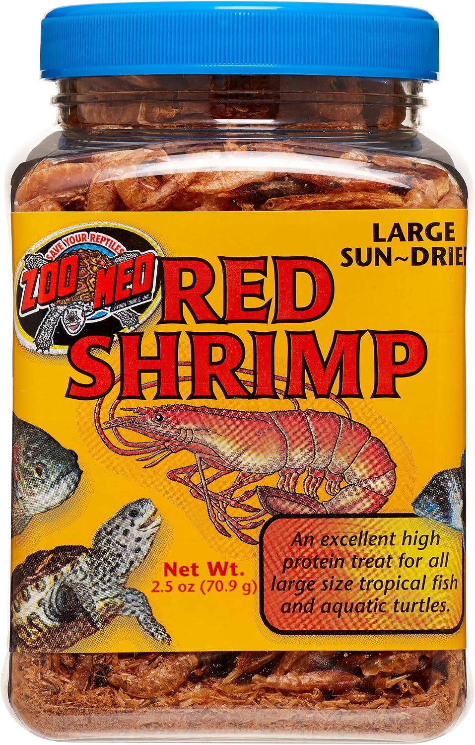 Zoo Med Large Sun-Dried Red Shrimp 10oz Each (2 Pack)
